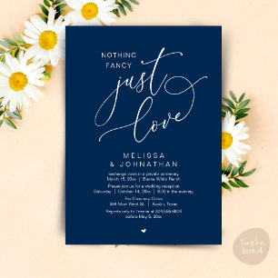 Niets Fancy, gewoon liefde, huwelijksreceptie Kaart