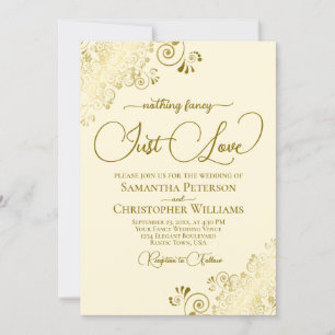 Niets Fancy Gewoon Liefde Lacy Gold & Cream Bruilo Kaart