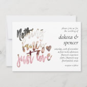 Niets Fancy gewoon liefde | Luxe agaat marmer Kaart (Voorkant)