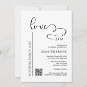 Niets Fancy Gewoon Liefde Minimalistisch Hart + QR Kaart (Voorkant)