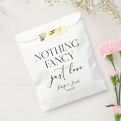 Niets Fancy gewoon liefde minimalistische Casual b Bedankzakje (Gezegeld)