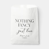 Niets Fancy gewoon liefde minimalistische Casual b Bedankzakje (Voorkant)