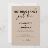 Niets Fancy gewoon liefde minimalistische Kraft br Kaart (Voorkant)