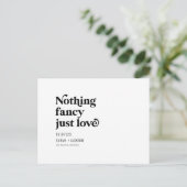 Niets fancy, gewoon liefde, Modern redt de datum Aankondigingskaart (Staand voorkant)