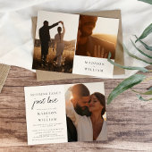 Niets Fancy gewoon liefde moderne foto bruiloft Kaart