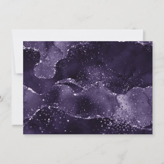 Niets Fancy gewoon liefde | Moody Midnight Indigo Kaart (Achterkant)