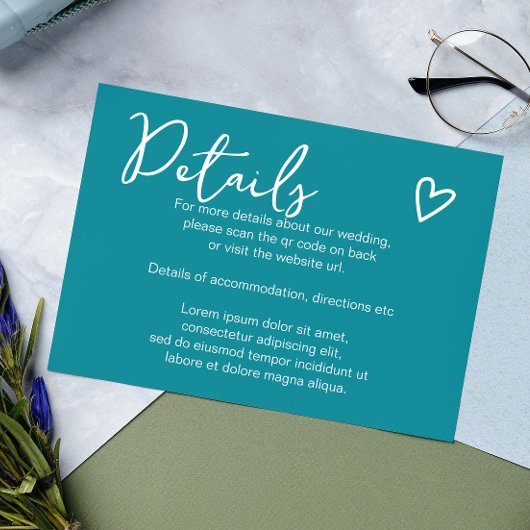 Niets Fancy Gewoon Liefde QR Code Informatiekaartje