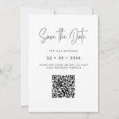 Niets Fancy gewoon Liefde QR Fotobruiloft Save The Date (Achterkant)