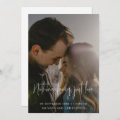 Niets Fancy gewoon Liefde QR Fotobruiloft Save The Date (Voorkant / Achterkant)