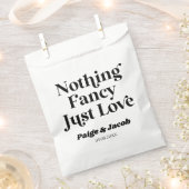 Niets Fancy Gewoon Liefde Retro Casual Bruiloft Bedankzakje (Geknipt)