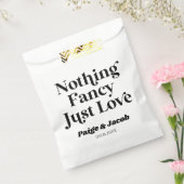 Niets Fancy Gewoon Liefde Retro Casual Bruiloft Bedankzakje (Gezegeld)