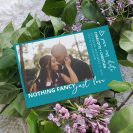 Niets Fancy gewoon liefde retro kleur Save The Date