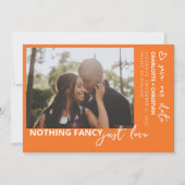 Niets Fancy gewoon liefde retro kleur Save The Date (Voorkant)