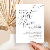 Niets Fancy, gewoon liefde, romantisch huwelijksdi Kaart