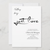 Niets Fancy Gewoon Liefde Script Wedding Kaart (Voorkant)