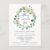 Niets Fancy gewoon Liefde Weddenschap Aankondiging Briefkaart (Voorkant)