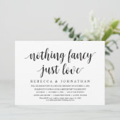 Niets Fancy, gewoon liefde, weddenschap, eten Kaart (Staand voorkant)