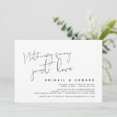 Niets Fancy, gewoon liefde, weddenschap Kaart (Staand voorkant)