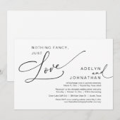 Niets Fancy, gewoon liefde, weddenschappen eten et Kaart (Voorkant / Achterkant)