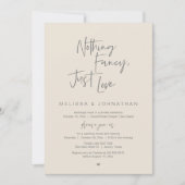 Niets Fancy, gewoon liefde, weddenschappen eten et Kaart (Voorkant)