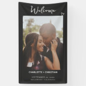 Niets Fancy Gewoon Liefde Welkom Bruiloft Spandoek (Verticaal)