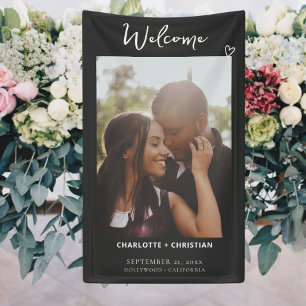 Niets Fancy Gewoon Liefde Welkom Bruiloft Spandoek