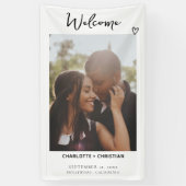 Niets Fancy Gewoon Liefde Welkom Bruiloft Spandoek (Verticaal)