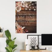 Niets Fancy Gewoon Liefde Welkomstbord Poster (Thuiskantoor)