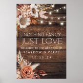 Niets Fancy Gewoon Liefde Welkomstbord Poster (Voorkant)