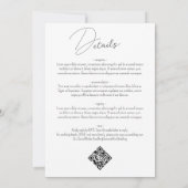 Niets Fancy Gewoon Liefde Wit & Goud RSVP QR Code Kaart (Achterkant)