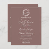 Niets Fancy gewoon liefdesbudget huwelijksuitnodig (Voorkant / Achterkant)