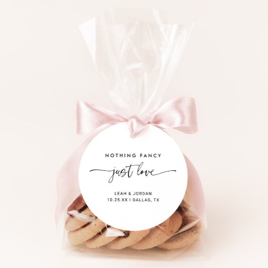 Niets Fancy gewoon liefdesweddenschappen Ronde Sticker