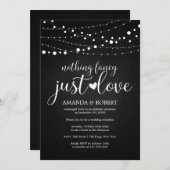 Niets Fancy gewoon Love Chalk Wedding Invitations Save The Date (Voorkant / Achterkant)