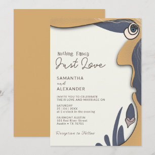 Niets Fancy gewoon Love Groovy 70s Vibes Wedding Kaart