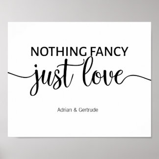 Niets Fancy gewoon Love Poster