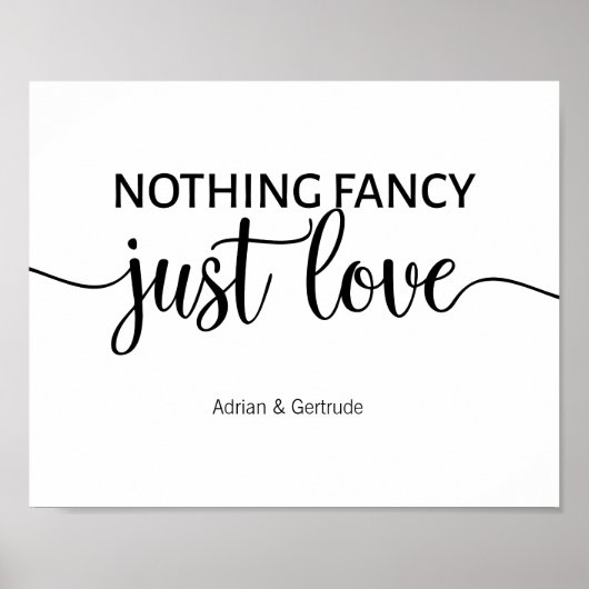 Niets Fancy gewoon Love Poster (Voorkant)