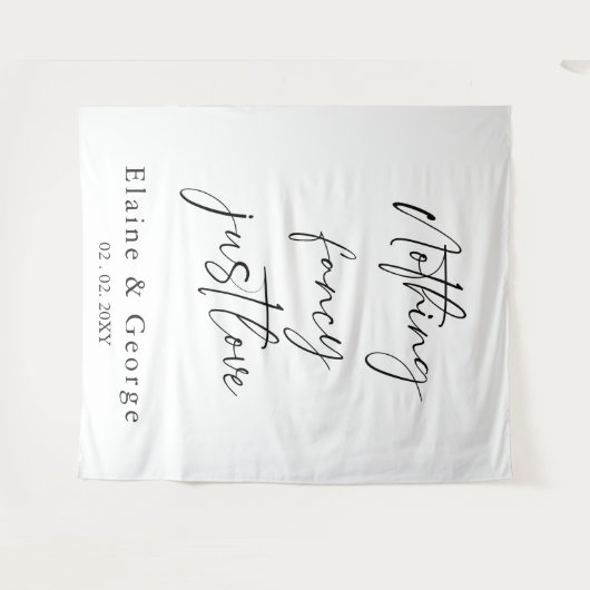 Niets Fancy gewoon Love Weddenschap Foto Backdrop Wandkleed (Voorkant (horizontaal))