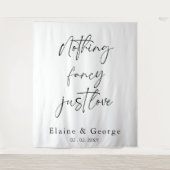 Niets Fancy gewoon Love Weddenschap Foto Backdrop Wandkleed (Voorkant)