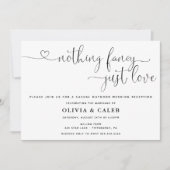 Niets Fancy gewoon Love Weddenschap-uitnodiging Kaart (Voorkant)