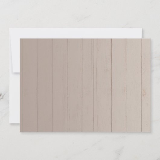 Niets Fancy gewoon Love Wedding Rustic Wood Kaart (Achterkant)