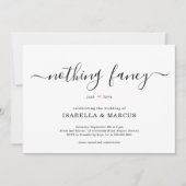 Niets Fancy gewoon Love Wedding Uitnodiging (Voorkant)