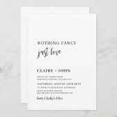 Niets Fancy gewoon Love Wedding Uitnodiging (Voorkant / Achterkant)
