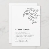 Niets Fancy gewoon Love Wedding Uitnodiging (Voorkant / Achterkant)