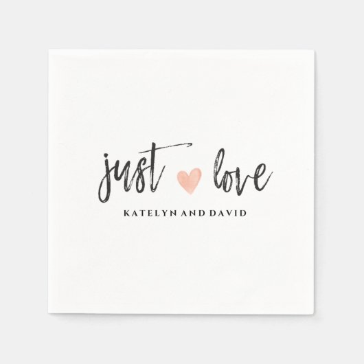 Niets Fancy gewoon Love Wedding Uitnodiging Servet (Voorkant)