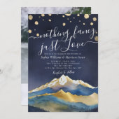 Niets Fancy gewoon van Blue Gold Mountain Weddensc Kaart (Voorkant / Achterkant)