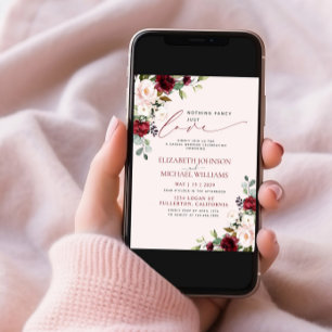 Niets Fancy gewoon van Burgundy Blush Foto Kaart