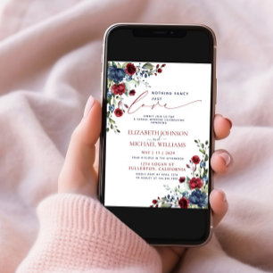 Niets Fancy gewoon van Navy Blue Burgundy Foto Kaart