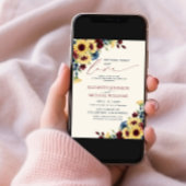 Niets Fancy gewoon van Sunflower Blue Burgundy Kaart