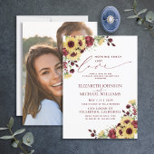 Niets Fancy gewoon van Sunflower Burgundy Foto Kaart