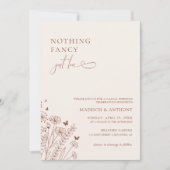 Niets Fancy gewoon van Wildflower Weddenschap Kaart (Voorkant)